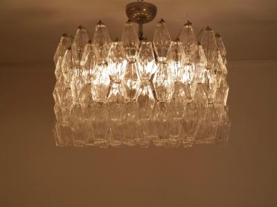  Venini Venini Murano Poliedri chandelier by Carlo Scarpa c1960