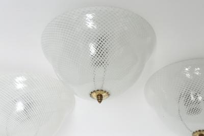  Venini Venini Murano glass flush mount ceiling light Italy 1960s