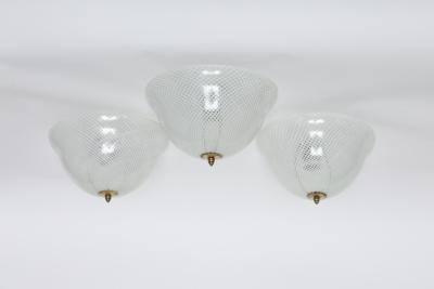  Venini Venini Murano glass flush mount ceiling light Italy 1960s