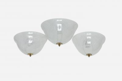  Venini Venini Murano glass flush mount ceiling light Italy 1960s