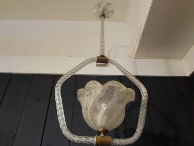  Venini Venini Style Murano Glass Chandelier or Lantern
