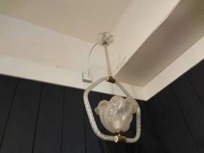  Venini Venini Style Murano Glass Chandelier or Lantern