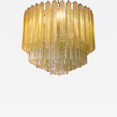 Venini Venini olive green Martellate Murano glass rod ceiling light