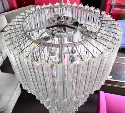  Venini Very Huge Murano Glass Spiral Chandelier in the Manner of Venini
