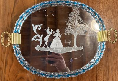  Venini Vintage Italian Murano Tray by Venini 1940