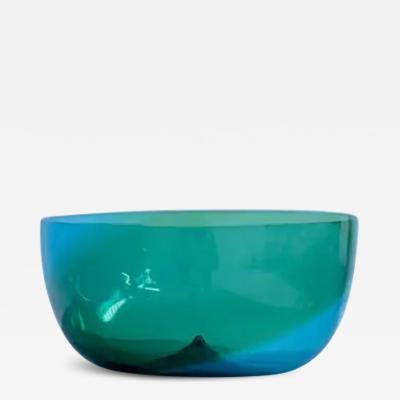  Venini Vintage Murano Glass Bowl by Tapio Wirkkala for Venini 1980s signed