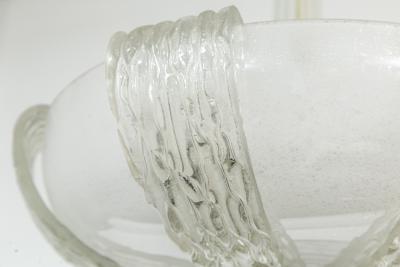  Venini Vintage Murano Icy Venini Ceiling Fixture UL Certified