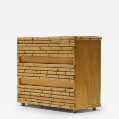 Venturini Bamboo Venturini Chest of Drawers Hollywood Regency 1970s