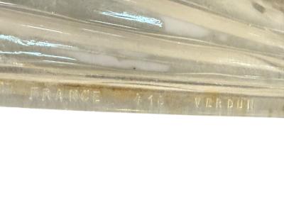  Verdun FRENCH ART DECO FULL BLOOM ROSES CAST GLASS SLIP SHADE WROUGHT IRON CHANDELIER