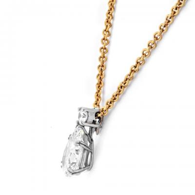  Verdura VERDURA PLATINUM 18K YELLOW GOLD 2 51 CARAT D VS1 PEAR SHAPED DIAMOND NECKLACE