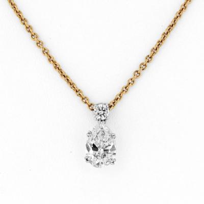  Verdura VERDURA PLATINUM 18K YELLOW GOLD 2 51 CARAT D VS1 PEAR SHAPED DIAMOND NECKLACE