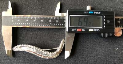  Verdura Verdura Baguette and Round Diamonds Brooch Pin 10 Carat TDW