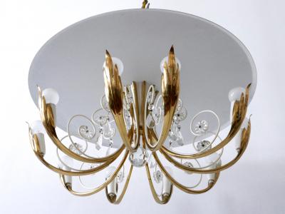 Vereinigte Werkst tten Elegant 10 Flamed Chandelier or Ceiling Lamp by Vereinigte Werkst tten 1950s