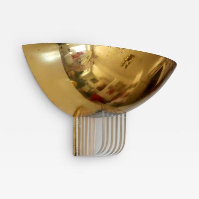  Vereinigte Werkst tten Elegant Brass Lucite Sconce by Vereinigte Werkst tten Germany 1960s