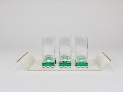  Vereinigte Werkst tten F r Kunst Im Handwerk Vereinigte Werkst tten Rigitulle Brass and Perforated Metal Tray Germany 1970s