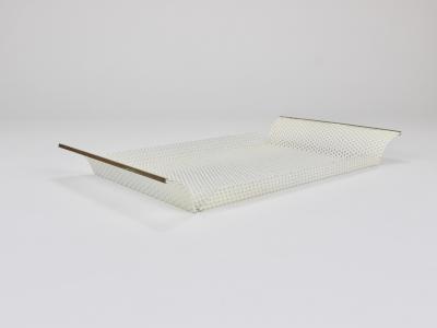  Vereinigte Werkst tten F r Kunst Im Handwerk Vereinigte Werkst tten Rigitulle Brass and Perforated Metal Tray Germany 1970s