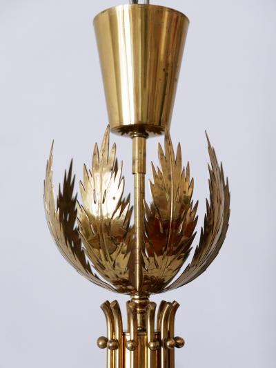  Vereinigte Werkst tten M nchen Rare 12 Armed Brass Chandeliers or Pendant Lamps by Vereinigte Werkst tten 1950s