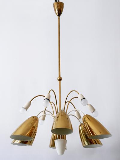  Vereinigte Werkst tten M nchen Rare Large 12 Armed Sputnik Chandelier or Pendant Lamp by Vereinigte Werkst tten