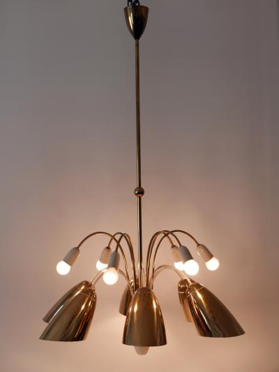  Vereinigte Werkst tten M nchen Rare Large 12 Armed Sputnik Chandelier or Pendant Lamp by Vereinigte Werkst tten
