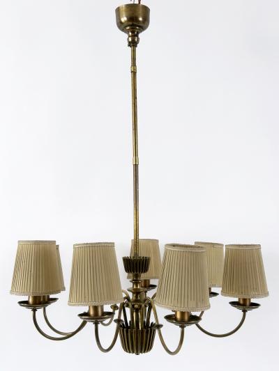  Vereinigte Werkst tten M nchen Rare Mid Century Eight Armed Chandelier by Vereinigte Werkst tten Germany 1950s