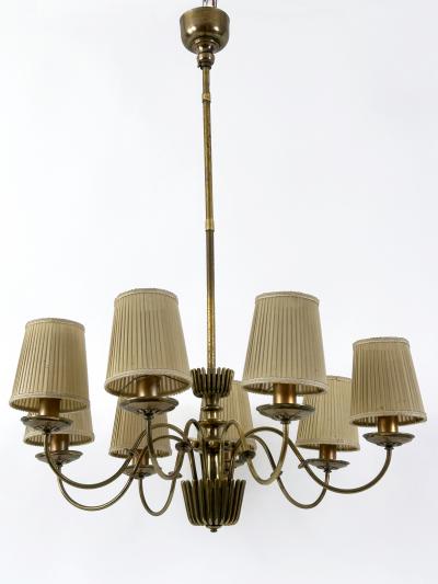  Vereinigte Werkst tten M nchen Rare Mid Century Eight Armed Chandelier by Vereinigte Werkst tten Germany 1950s