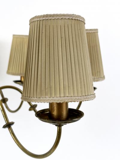  Vereinigte Werkst tten M nchen Rare Mid Century Eight Armed Chandelier by Vereinigte Werkst tten Germany 1950s