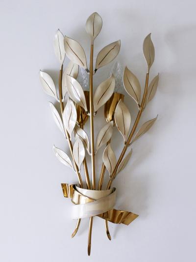  Vereinigte Werkst tten M nchen Set of Two Rare Laurel Bouquet Sconces by Vereinigte Werkst tten M nchen 1950