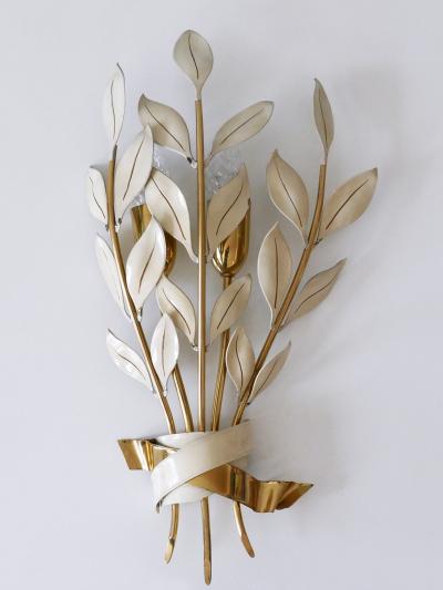  Vereinigte Werkst tten M nchen Set of Two Rare Laurel Bouquet Sconces by Vereinigte Werkst tten M nchen 1950