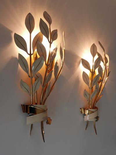  Vereinigte Werkst tten M nchen Set of Two Rare Laurel Bouquet Sconces by Vereinigte Werkst tten M nchen 1950