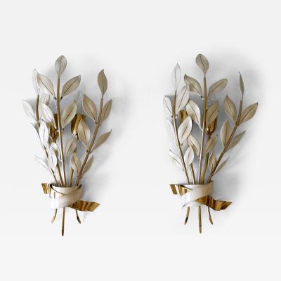  Vereinigte Werkst tten M nchen Set of Two Rare Laurel Bouquet Sconces by Vereinigte Werkst tten M nchen 1950