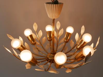  Vereinigte Werkst tten Rare 8 Flamed Sputnik Chandelier or Pendant Lamp by Vereinigte Werkst tten 1950s