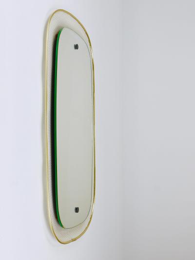  Vereinigte Werkst tten Vereinigte Werkst tten Mid Century Wall Mirror Rigitulle Metal Brass Germany
