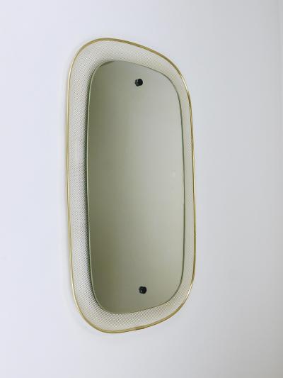 Vereinigte Werkst tten Vereinigte Werkst tten Mid Century Wall Mirror Rigitulle Metal Brass Germany
