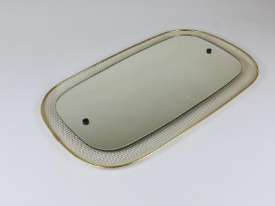  Vereinigte Werkst tten Vereinigte Werkst tten Mid Century Wall Mirror Rigitulle Metal Brass Germany