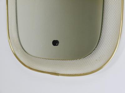  Vereinigte Werkst tten Vereinigte Werkst tten Mid Century Wall Mirror Rigitulle Metal Brass Germany