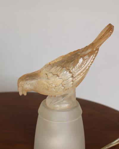  Verlys Glass Pair of Fine French Art Deco Bird Night Lights in Molded Glass by Verlys