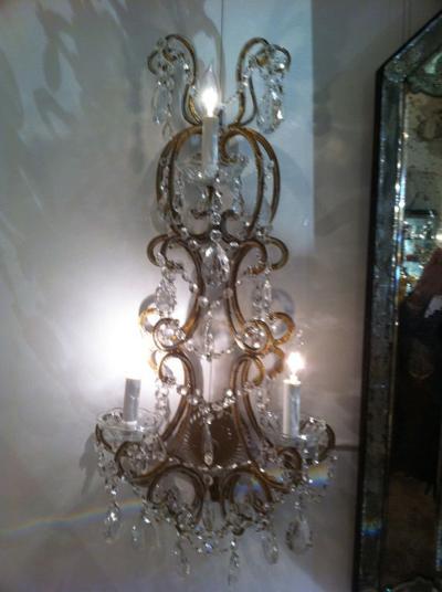  Verlys Glass Set of 4 1930s French Sconces