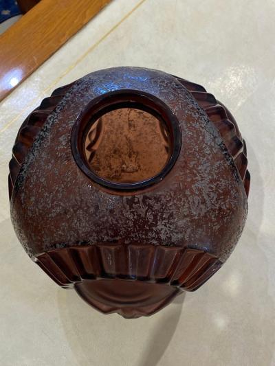  Verrerie d Art Degu Art Deco Glass Vase by David Gueron Degu 