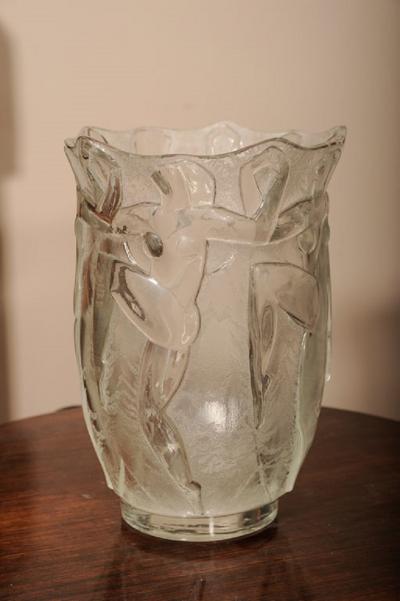 Verrerie d Art Degu Art Deco Glass Vase by Verrerie Degue David Gueron 