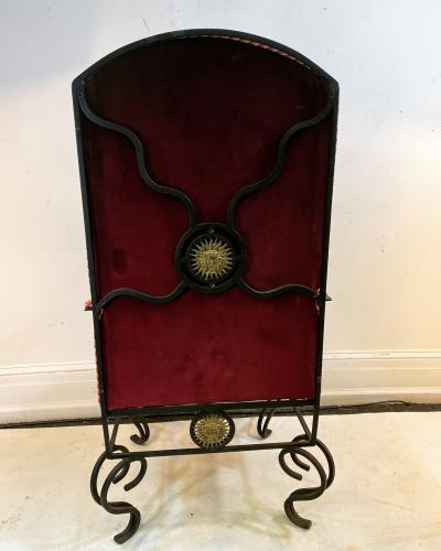  Versace GREAT PAIR OF VERSACE BLACK STEEL AND BRASS ARMCHAIRS