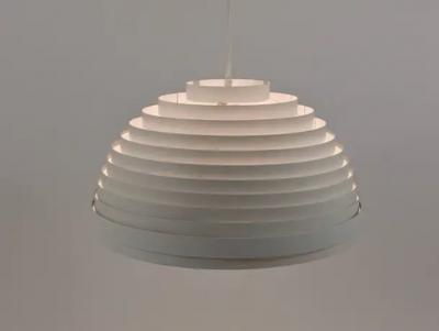  Vest Leuchten 1960s Panton Style Dynamic Lamella Ring Pendant Moon Lamp by Vest Austria