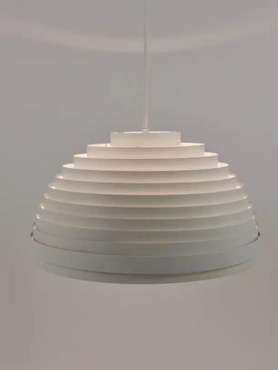  Vest Leuchten 1960s Panton Style Dynamic Lamella Ring Pendant Moon Lamp by Vest Austria