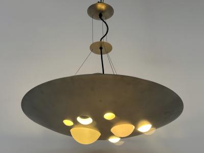  Vest Leuchten Rare Chandelier or Pendant Lamp 1840 Lochschale by VEST Leuchten Austria 1980s