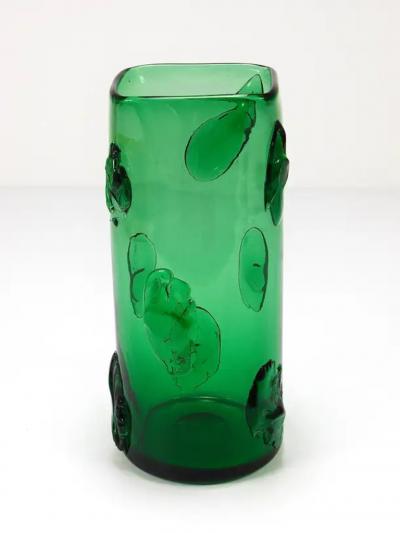  Vetrerie di Empoli Huge Vetro Verde di Empoli Green Glass Vase Italy 1960s