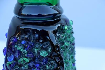  Vetri Murano 1940s Murano Glass Brutalist Style Vases