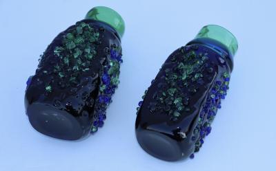  Vetri Murano 1940s Murano Glass Brutalist Style Vases