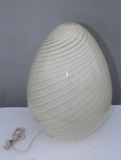  Vetri Murano Large 1970s Vetri Murano Egg Table Lamp