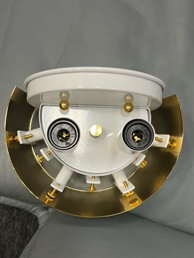  Vetri Murano MURANO GLASS PALM FROND SCONCES WITH POLISHED BRASS FRAME