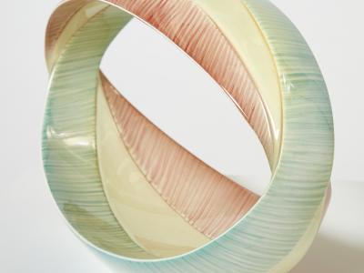  Vibi Italian glazed ceramic bowl centerpiece by ViBi Torino 1960