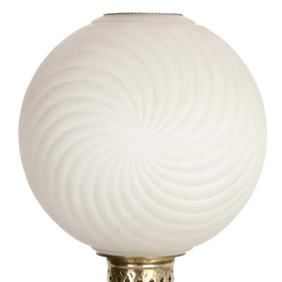  Vieillard Cie Pair of faience oil lamps attributed to Vieillard Cie